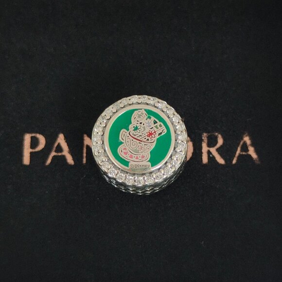 Pandora Mickey Mouse Holiday Bead Charm Bracelet Pendant S925 Silver with box - Picture 2 of 9